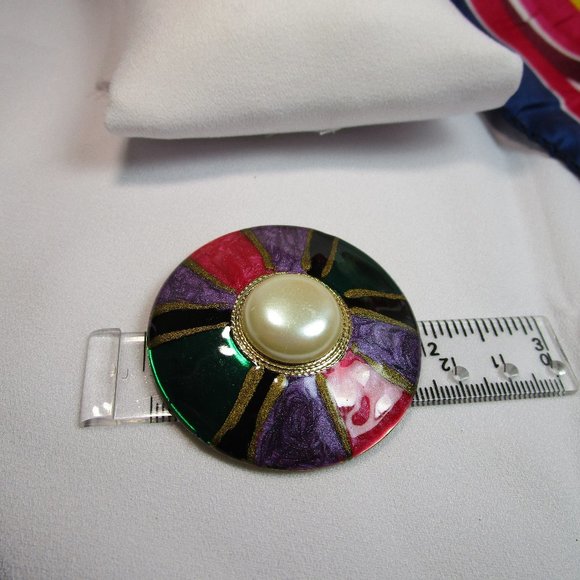 Vintage 80's Costume Jewelry Enamel Pin - Picture 8 of 9